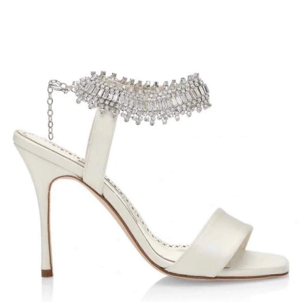 Manolo Blahnik Parinasan 105 Embellished Sandals size 36
